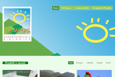 realizzazione sito web vetrina agriturismo vendita prodotti biologici siciliani