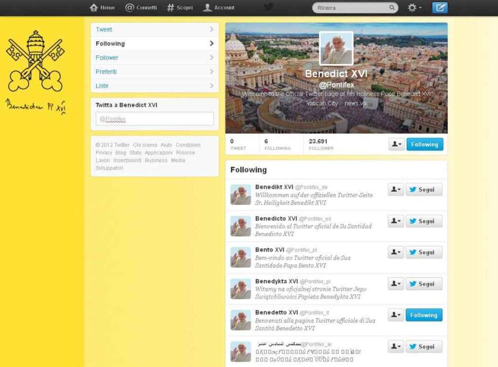 Papa Benedetto XVI su Twitter, Social Media Marketing